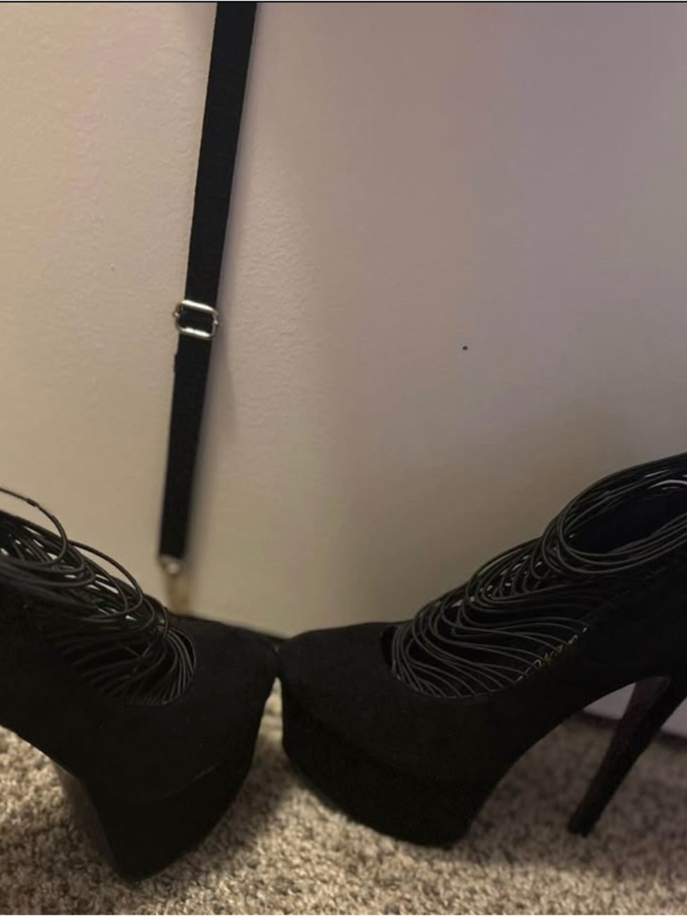 London Trash Black Platform Stiletto Heels